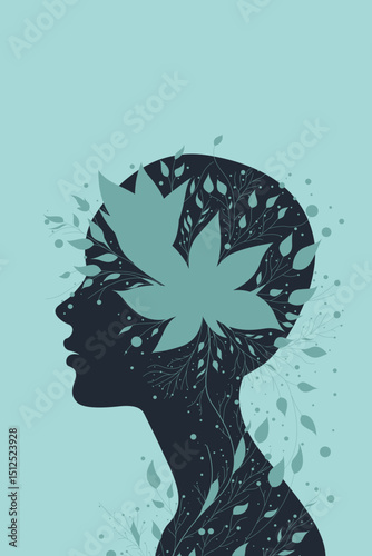 Girl, Woman, Mother, Flowers, Mental Health, Love, Freedom, Dreams, Thoughts, World, Life, Vector, Artwork