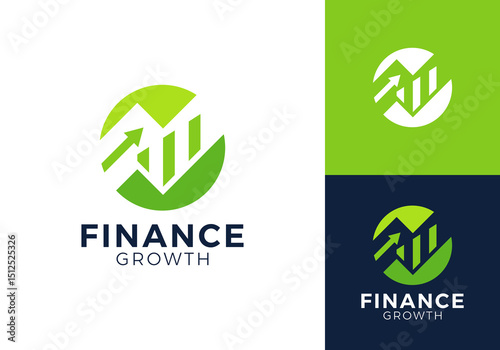 globe chart logo design. creative diagram finance symbol icon vector	
