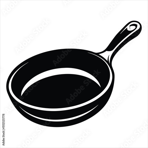 Frying Pan vector silhouette 