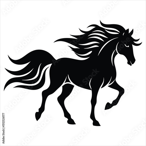 horse silhouette illustration