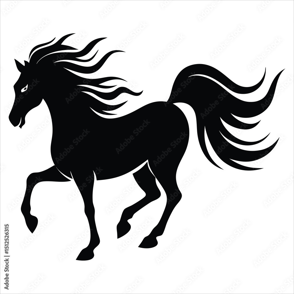 Obraz premium horse silhouette illustration