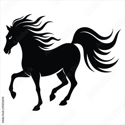 horse silhouette illustration