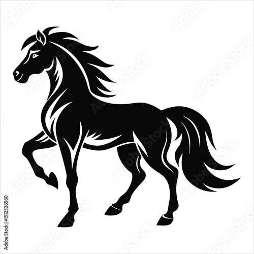 horse silhouette illustration