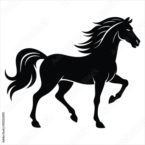 horse silhouette illustration
