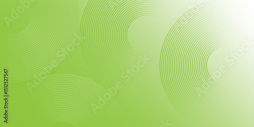 Minimalist soft Abstract Background in Gradient green and white Tones with Circles. Circle effect style geometric, abstract background
