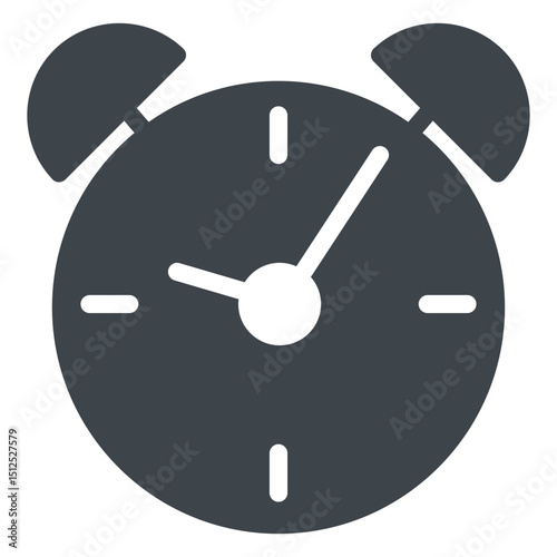 Alarm clock flat school icon