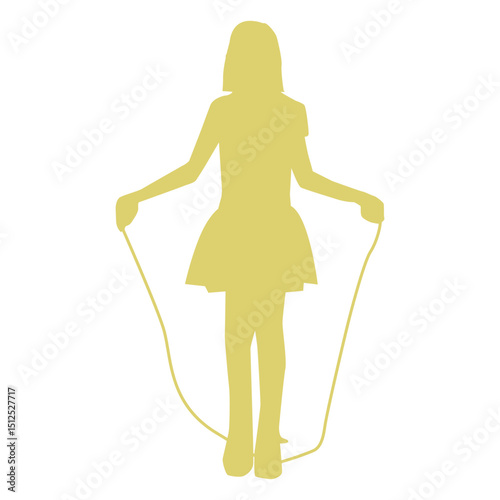 Child kid girl skipping rope skip rope jump rope silhouette