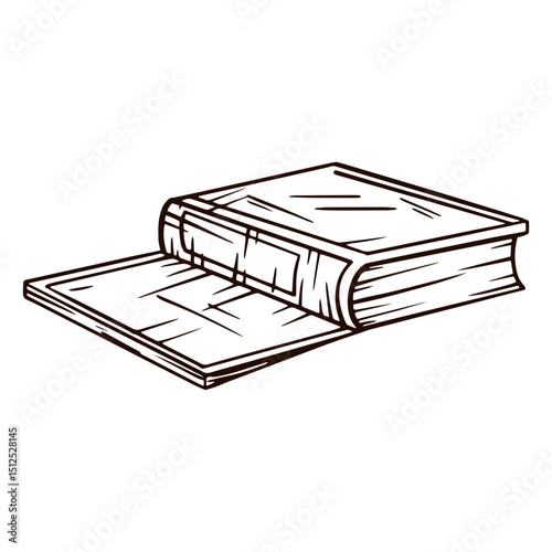 School book upside down hand drawn