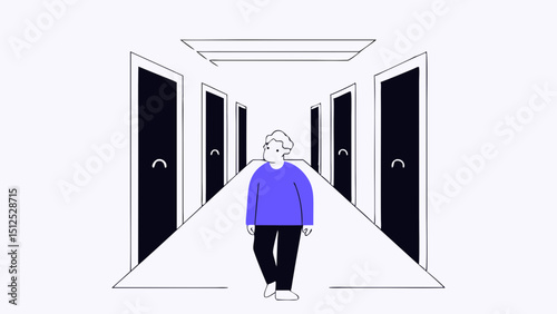 Dementia Awareness and Support  vector illustration