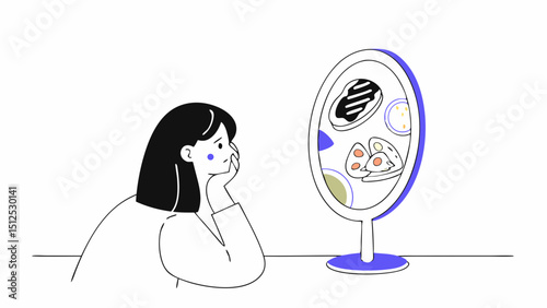 Eating Disorder Awareness  vector illustration