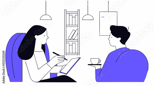 Editorial Commission Concept  vector illustration
