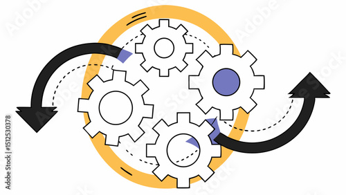 Efficiency Concept  for Visualizing Productivity vector illustration