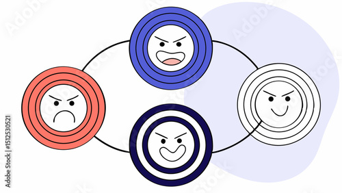 Emotional Connection Illustrated  Feedback and Growth Concept vector illustration