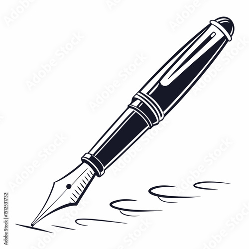 vector illustration of a pen