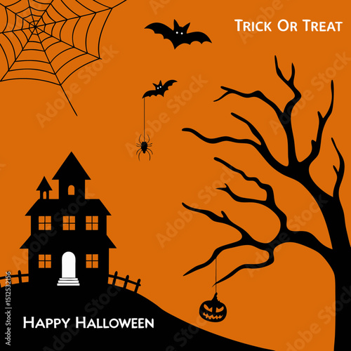 Big set of halloween silhouettes black icon and character. Design of witch, creepy and spooky elements for halloween decorations, sketch, icon, sticker. Hand drawn vector solated background