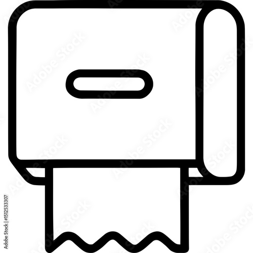 Minimal paper towel dispenser icon