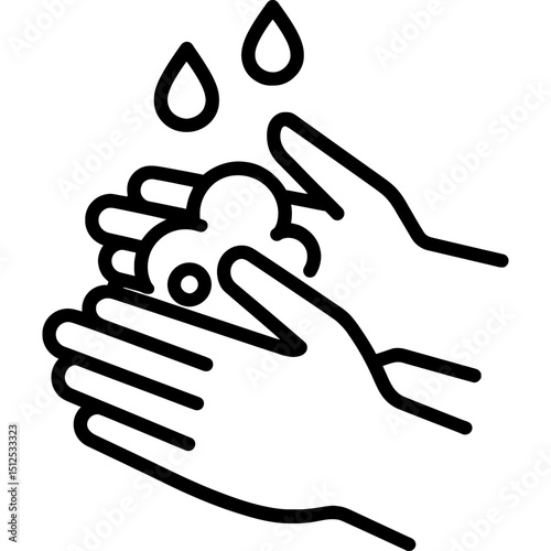 Minimalist handwashing icon design