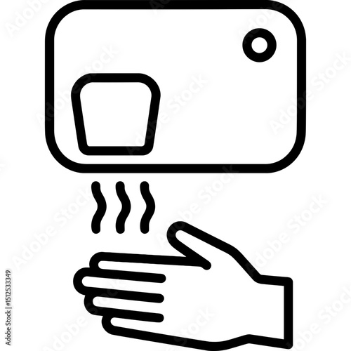 Minimal vector icon of hand dryer