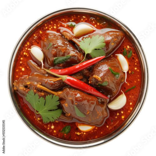 Spicy Rajasthani Laal Maas with Red Chilies