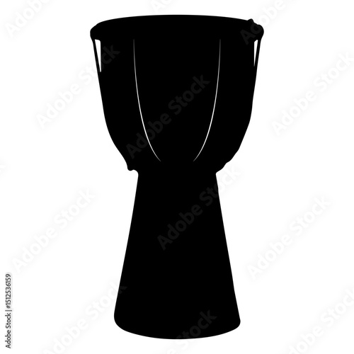 Djembe drum musical instrument silhouette