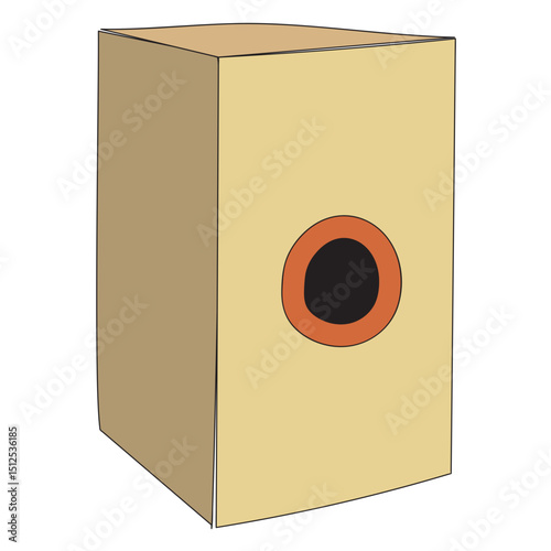 Cajon peruan musical instrument doodle
