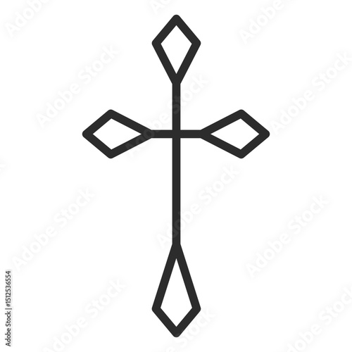 Cross stroke icon