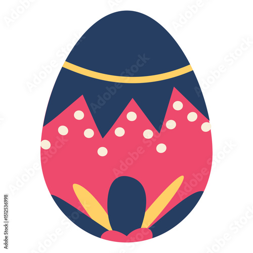 Egg easter painted easter egg easter egg pattern spot stripe petal flat