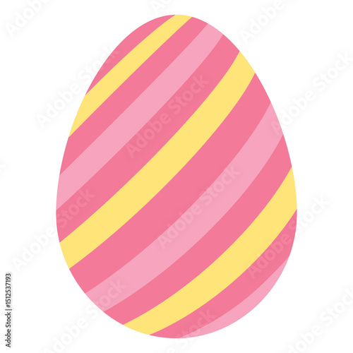 Egg easter painted easter egg easter egg stripe pattern flat