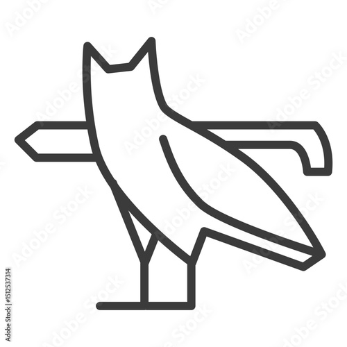 Bird leg wing owl eagle owl divinity stroke