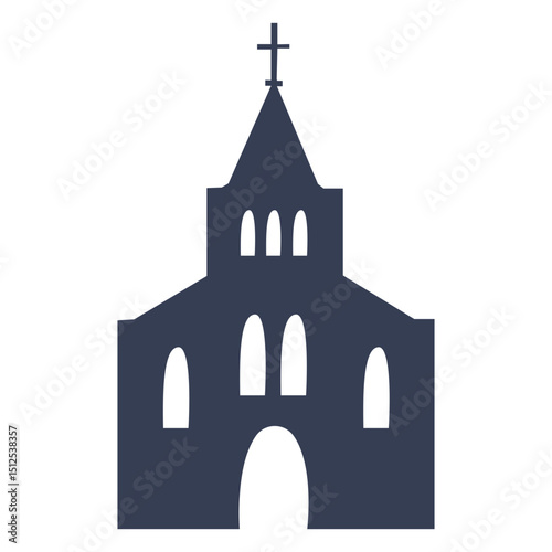 Cathedral church temple detailed silhouette