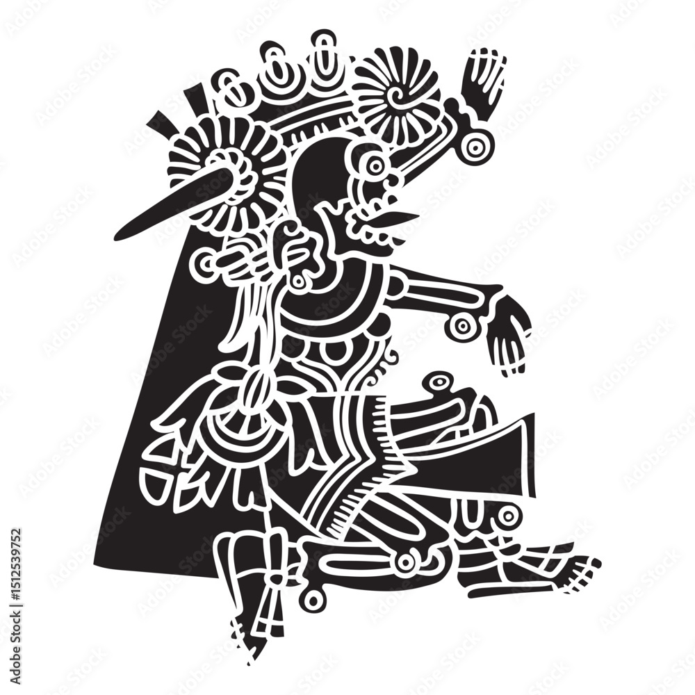 Obraz premium Aztec gods illustration huitzilopochtli huitzilopochtli
