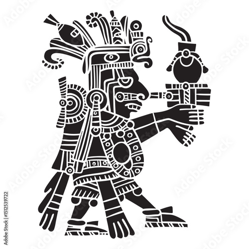 Aztec gods illustration centeol