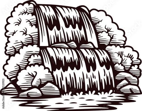 a-graphical-interpretation-of-a-waterfall-cascadin (2).eps