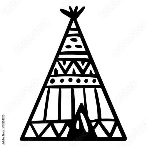 Stroke boho wigwam