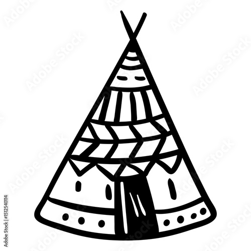 Stroke boho wigwam black wigwam