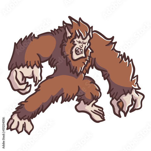 Angry yeti posing