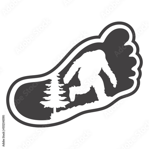 Bigfoot in foot cut out