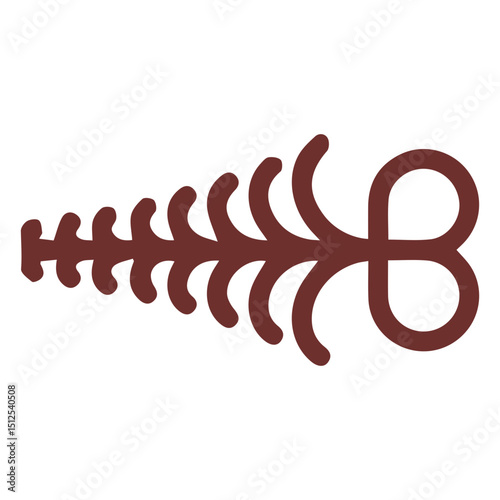 African symbol fern stroke