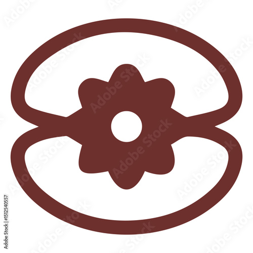 African symbol seashell stroke