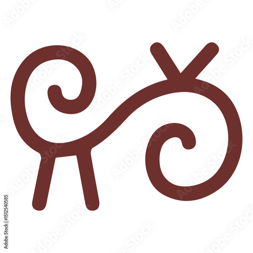 African symbol tribal stroke