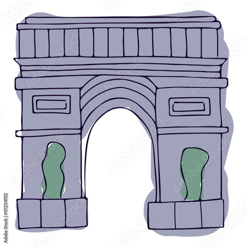 Victory gate paris illustration