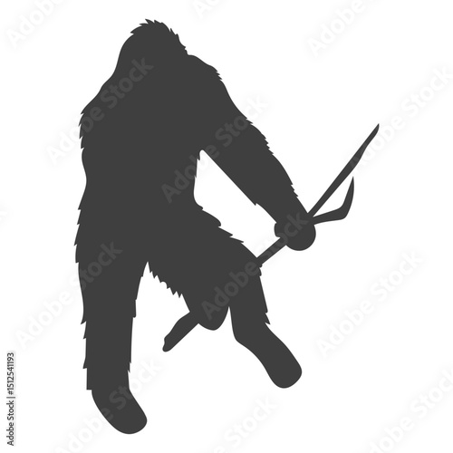 Sasquatch hairy creature folklore black