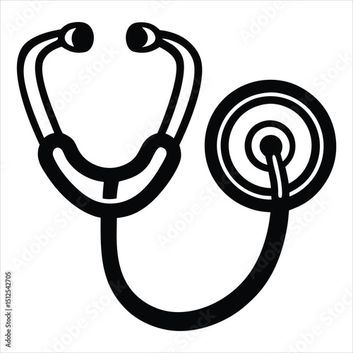 stethoscope vector silhouette
