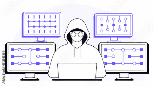 Hacker Concept  for Cybersecurity Essentials vector illustration
