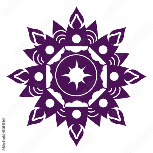 Mandala diwali violet