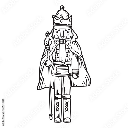 Nutcracker cute doll stroke