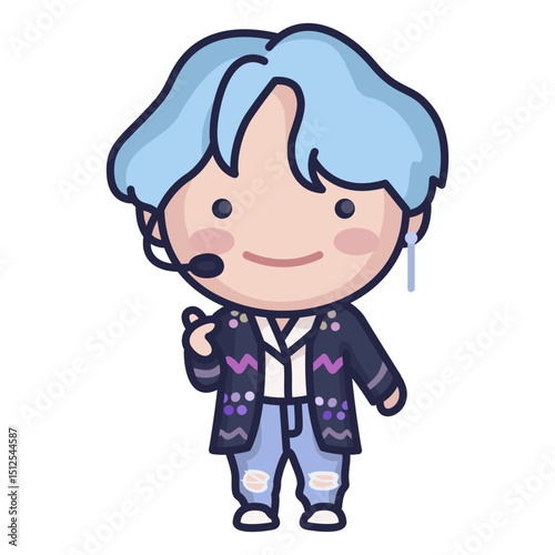 Cute south korean singer character