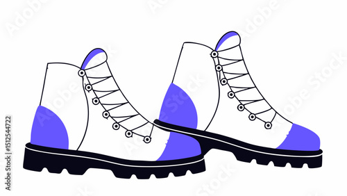 Hiking Boots Concept  for Adventurous Journeys vector illustration