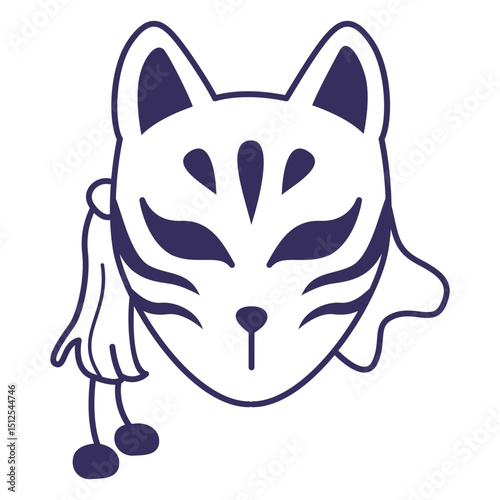 Kitsune mask stroke