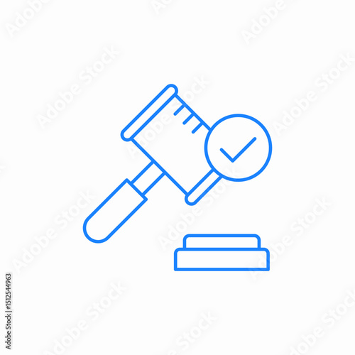 legal approval verification icon sign vector